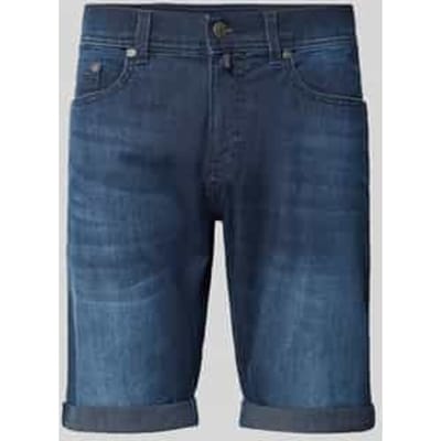 regular fit korte jeans met labeldetail
