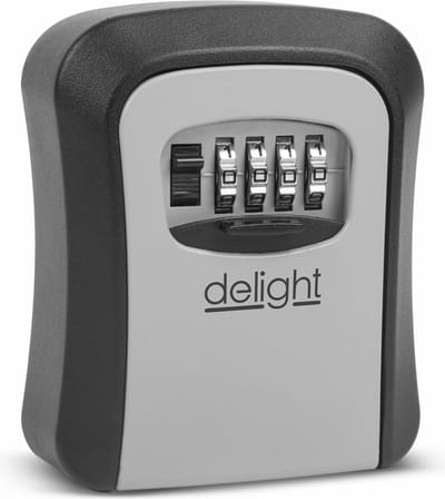 Delight Sleutelkastje - Sleutelkluis met Cijferslot Code - Centraal opbergen van sleutels - 115 x 95 x 40 mm - Sleutelkluisje Kunststof Behuizing