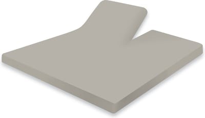 Eleganzzz Splittopper Hoeslaken Jersey Stretch - Mushroom - Hoeslaken 160x200 - 100% katoen - Split Enkel - Single Split Topper - Hoeslakens - Tweepersoons