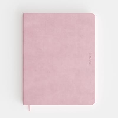 De Kempen - Agenda 2027 - Vertical Planner - Vlakliggend - Marmeren Schutblad - Large 17.1 x 22 cm - Brut/Roze