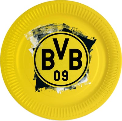 RIETHMULLER - 8 Borussia Dortmund ronde papieren bordjes 23 cm