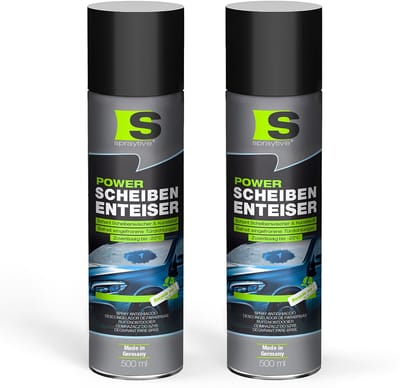 Spraytive 2x 500ml power ruitenontdooier - ontdooispray voor autoruiten & sloten, secondensnel tot -20°C, materiaalvriendelijk