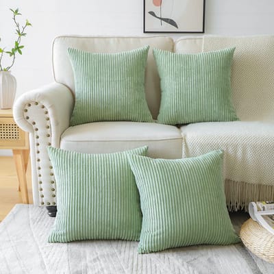 Unyqoos ® Zachte en Stijlvolle Set van 4 Corduroy Sierkussenhoezen voor Diverse Interieurs