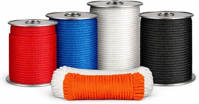 Nylon Touw - Gevlochten Koord - Varen en Klussen - Hoge Treksterkte - 1/8 inch x 500 ft - Rood