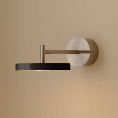 UMAGE LED wandlamp Asteria Short, zwart, staal, vaste aansluiting