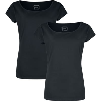 R.E.D. by EMP T-shirt - T-shirts (Set van 2) - S tot XXL - voor Vrouwen - zwart