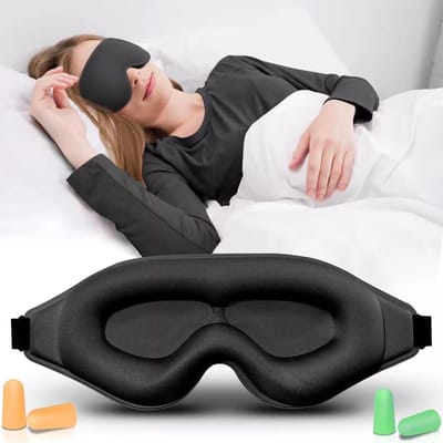Slaapmasker met 3D ontwerp en oordopjes – ideaal voor een goede nachtrust, ontspanning en reizen