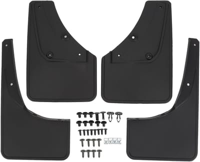 Mudflappen set voor 2019-2023, zwarte spatborden voor voertuigen, bescherming voor banden met impactbestendig plastic voor voor- en achterwielen