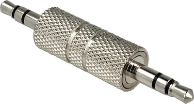 Koppelstuk 3,5mm Jack (m) - 3,5mm Jack (m) stereo / metaal