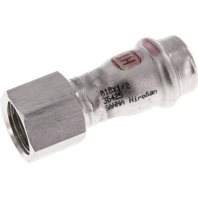 Perskoppeling - 18mm & Rp 1/2'' Persmof - RVS