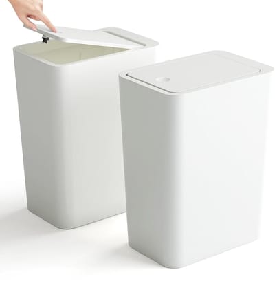 Kleine Afvalbak voor Badkamer en Keuken - 10 Liter, Met Deksel, Geurloos en Geschikt voor Woonkamer, Kantoor en Slaapkamer