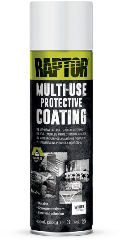 Raptor Liner Multi-Use Bedliner Coating WIT spuitbus 450ml