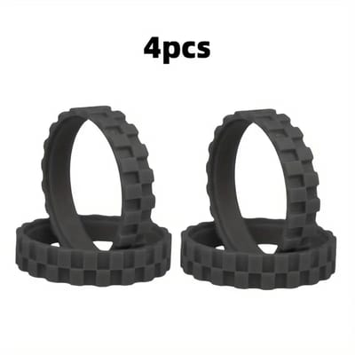 4 Stuks Wielbanden Geschikt voor iRobot Roomba 500, 600, 700, 800, 900, E5, I7, j7 en j9 — Antislip Rubber — Stil — Eenvoudige Montage — Vervangende Accessoires