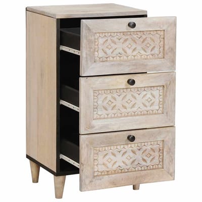 vidaXL - Dressoir - met - lade - Wit - 33,5 - x - 40 - x - 75 - cm