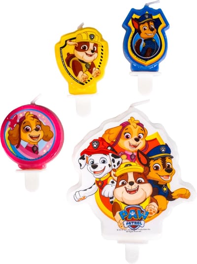 AMSCAN - 4 Paw Patrol verjaardagskaarsjes