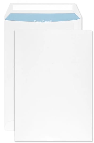 Akte enveloppen A4 - zonder venster - C4 - 229 x 324 mm - 50 stuks - zelfklevend met plakstrip - 90 gram - Wit - Netuno