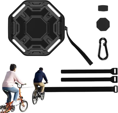 Fiets Trektouw - Sleeptouw - Fietsen met kinderen - Versterkt veiligheidsontwerp - 100 kg draagkracht - Zwart