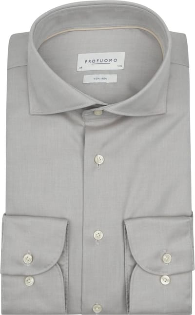 Profuomo Twill Overhemd Lichtgroen - Maat 37 - Heren - Overhemden Formeel