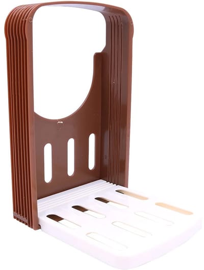 Dailygoods- Broodsnijder Compact - Verstelbaar - Opvouwbaar - PP - 22,3 x 14,5 x 4,8 cm - 280 gram - Broodsnijmachine