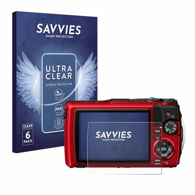 Savvies - Screenprotector voor Olympus OM System Tough TG-7 - Folie Beschermfolie transparant 6 Stuks