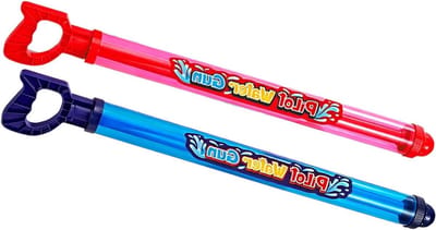 Waterspeelgoed Kinderen - Waterpistolen Set - Zomerse Waterpret - Kleurrijk Spuitplezier - 60 cm Lengte - Blauw Rood