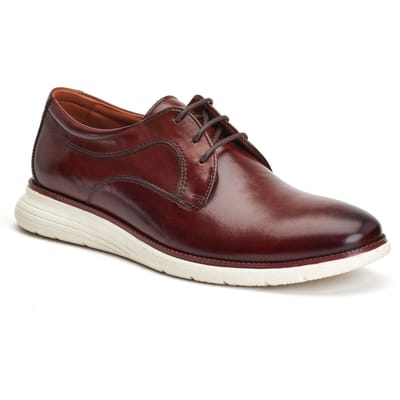 Base London Wing Leren Herenschoenen In Verbrand Bruin Derby Model