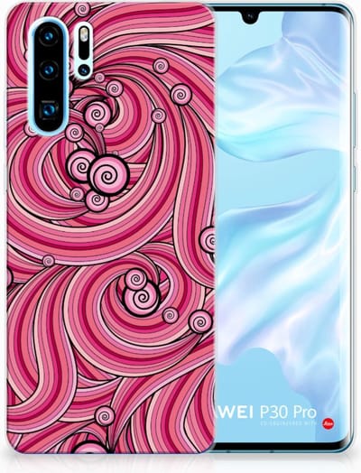 TPU Hoesje voor Huawei P30 Pro Hoesje maken Swirl Pink