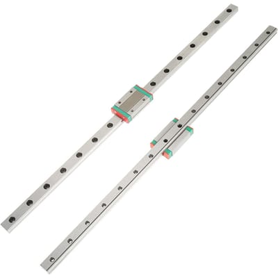 2 stuks LML12H Lineaire geleiderails 400 mm lengte met MGN12H schuifblokken