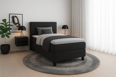 Boxspring DreamLux - 70x200 Compleet - Zwart Glad - BalBedden