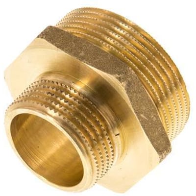 G 1 1/2'' x G 1'' Messing Borstnippel 16 Bar - FL2S-M-B-112G-100G
