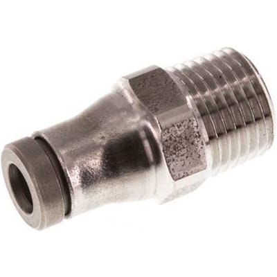 4mm x 1/8'' NPT RVS Insteekfitting Buitendraad FKM