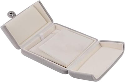 Elegante Ringdoos van Fluweel voor Sieraden - Perfecte Cadeauverpakking voor Huwelijk, Verloving en Valentijnsdag - Grijs