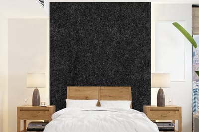 Behang - Fotobehang Zwart - Graniet - Design - Steen - Breedte 165 cm x hoogte 220 cm