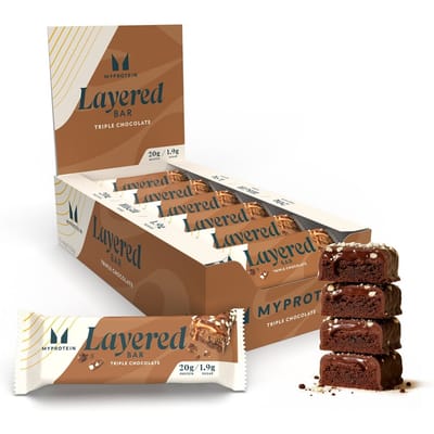 Myprotein Layered Bars (12x60g) Triple Chocolate Fudge - Repen - Eiwit Repen