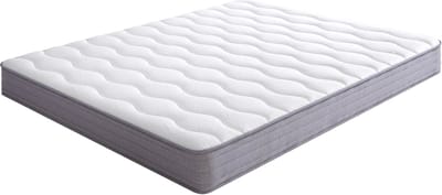 Binnenveringsmatras 140x200 - Matras Hardheid H3 - Ergonomische Lendensteun - Stof en Metaal - Slaapkamer - Wit