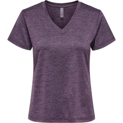 ONLY PLAY CURVY CORE VN SS REG TEE CUR Plum Perfect Melange 15336147 plum per