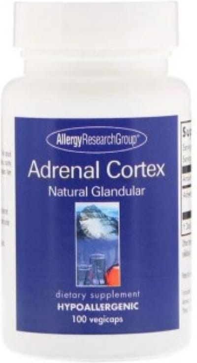 Adrenal Cortex Natural Glandular 100 veggiecaps Allergy Research Group