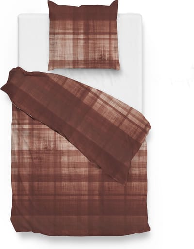 Zohome Marley Dekbedovertrek - Eenpersoons - Flanel - 140x200-220cm - Rood
