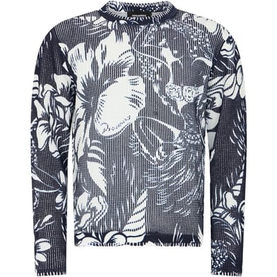 Dsquared2 blauw-witte bloemen man gaas