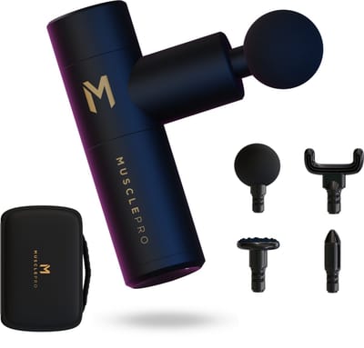 MusclePro Mini - massage gun Incl. app - professioneel massage apparaat - massage pistool - spier massage - sport massage - 4 mondstukken