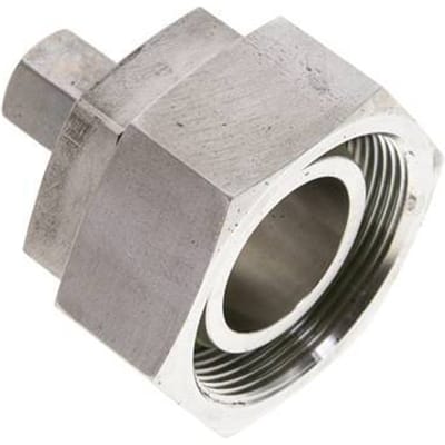 8S & 38S RVS Rechte Knelfitting Draaidoorvoer 250bar FKM O-ring en Afdichtconus ISO 8434-1