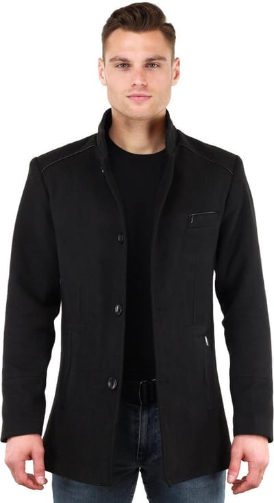 Versano John Heren Korte Mantel Manteljas Winterjas XL - Zwart