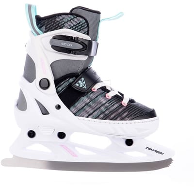 Tempish – Systent Ice Girl – Verstelbare Schaatsen – Schaatsen Kinderen – Wit Zwart – Meegroeiende Verstelbare Pasvorm & Warm Gevoerd – Maat 29-32