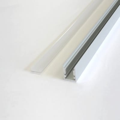 1m aluminium profiel voor ledstrip - ondoorzichtige witte kap - Overig - Zilver - 1 m - SILUMEN