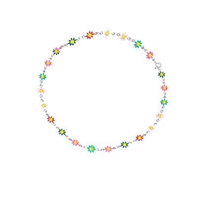 Enkelbandje -madelief -zilverkleur -17-22 cm- enkel sieraad- Charme Bijoux