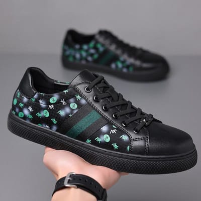Skateboard Mannen Schoenen Lente Nieuwe Mannen Slip-on Kleine Witte Schoenen Lui Vrije Tijd Ademend Dunne Lederen Schoenen Mode 43