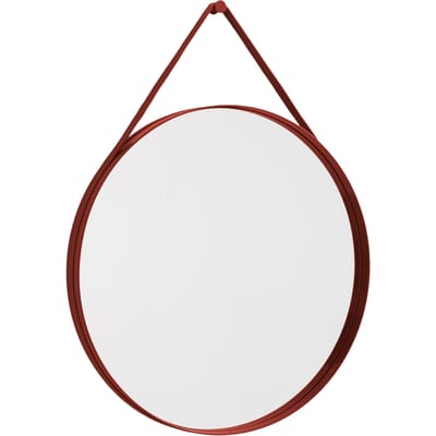 HAY Strap Mirror No 2 - red - Ø 70 cm