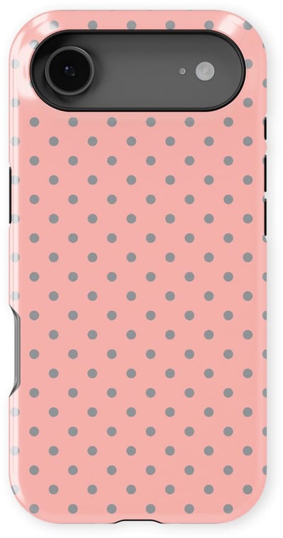 Polka Dots Hoesje geschikt voor iPhone 17 Air | Geschikt Voor Mag | Stippen Design Backcover geschikt voor iPhone 17 Air Soft Grey Dots