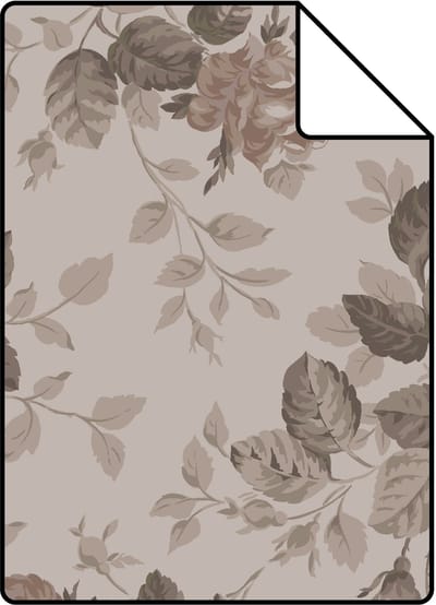 Proefstaal ESTAhome behang vintage bloemen oudroze - 26.5 x 21 cm - 139404-S