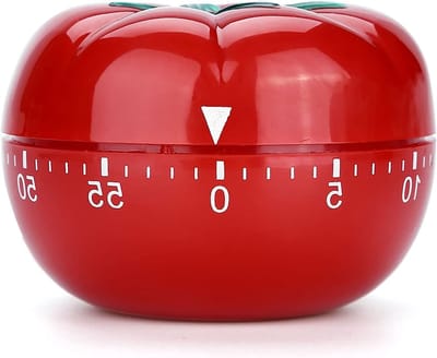 Keukentimer Tomaat - Kookwekker Mechanisch - Koken en Bakken - Geen Batterijen Nodig - 7.2 x 5.5 Cm - Rood